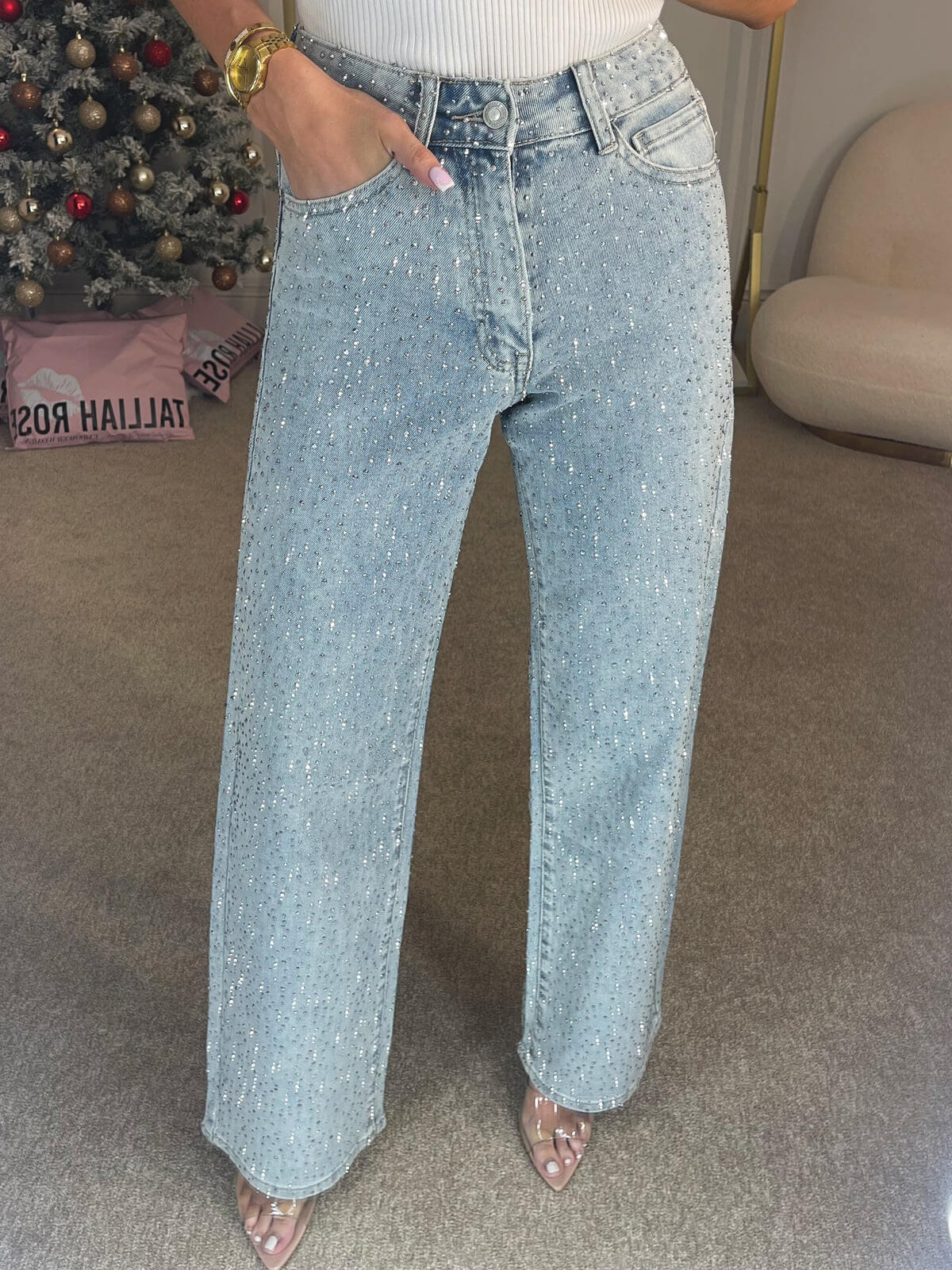 Calça Jeans cintura alta Épure