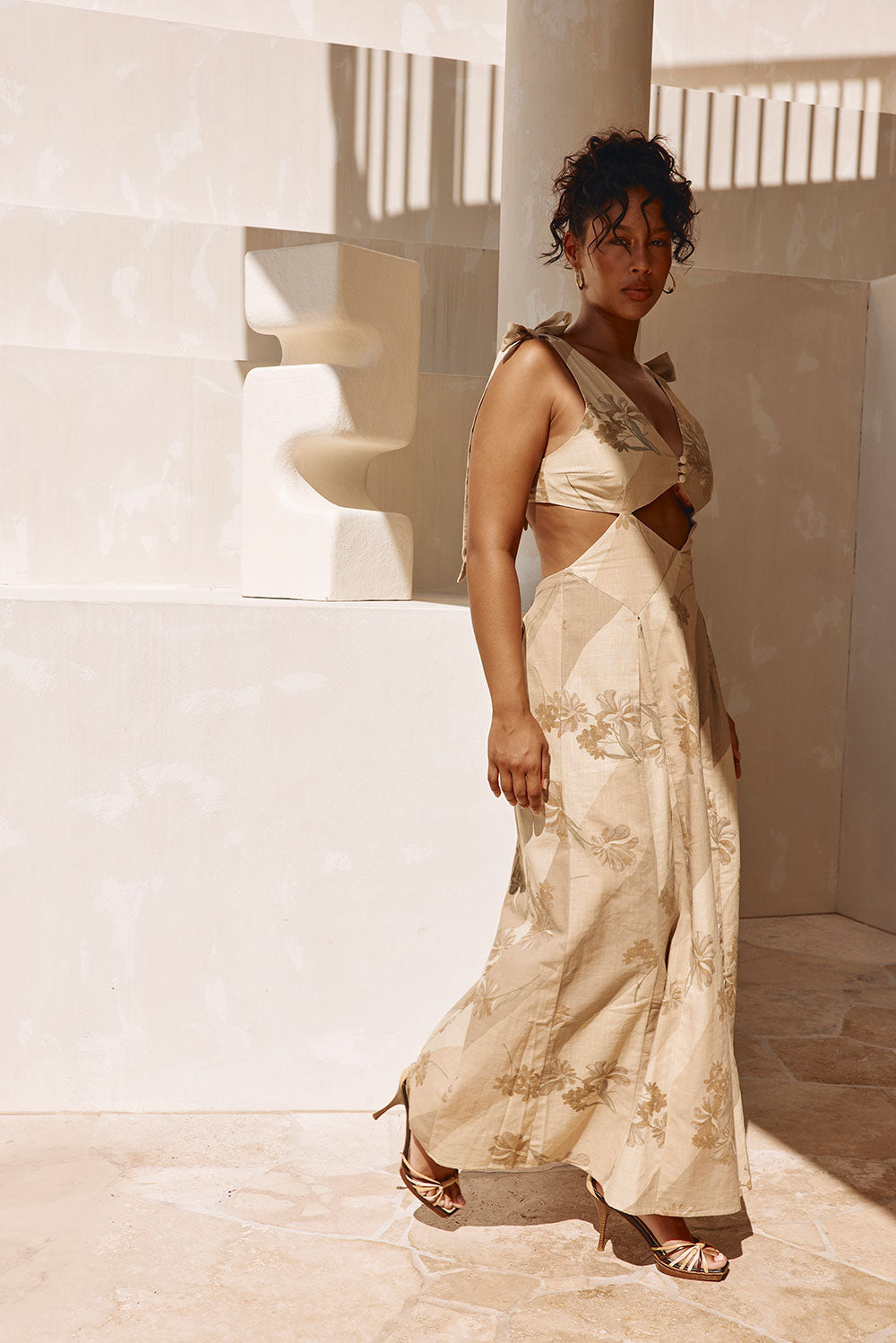 Vestido Maivie - Floração Acobreada