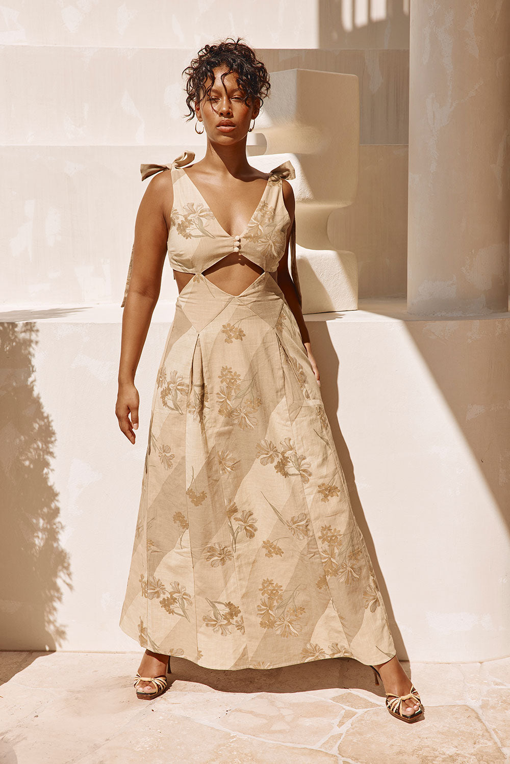 Vestido Maivie - Floração Acobreada