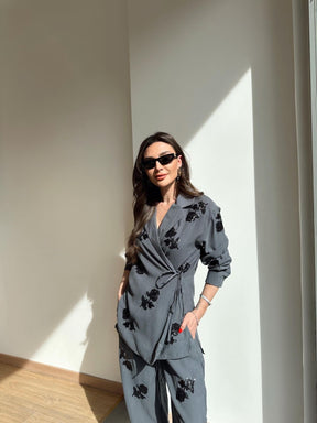 Conjunto Calça e Kimono Rosemère