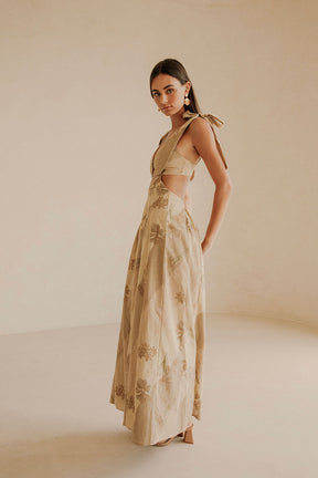 Vestido Maivie - Floração Acobreada