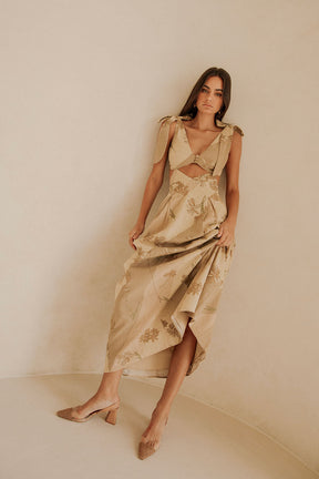 Vestido Maivie - Floração Acobreada