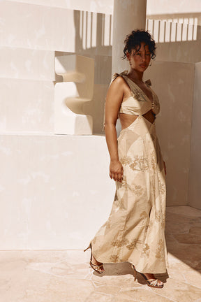 Vestido Maivie - Floração Acobreada