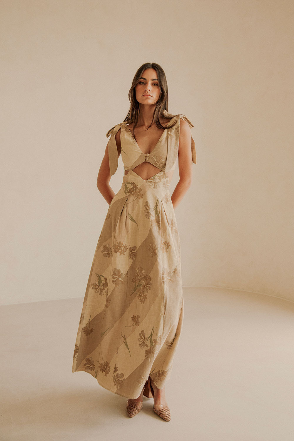 Vestido Maivie - Floração Acobreada